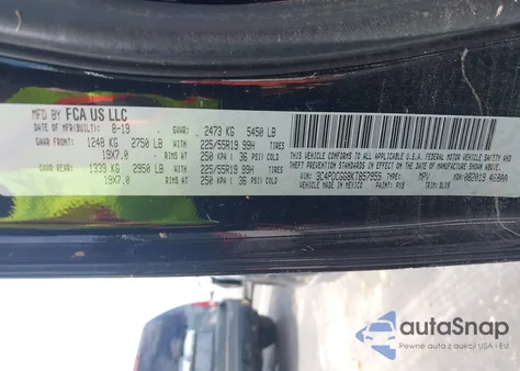 2019 Dodge Journey Crossroad z USA, uszkodzony, nr VIN 3C4PDCGG8KT857955